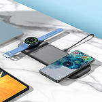 Изображение Беспроводное Wireless ЗУ HOCO CQ6 3-in-1 Black (6942007612029) 3-15W fast charger SAM Watch #4 Фото Беспроводное Wireless ЗУ HOCO CQ6 3-in-1 Black (6942007612029) 3-15W fast charger SAM Watch #4
