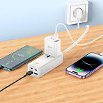 Изображение Фильтр-удлинитель сетевой HOCO AC10A Barry 1.5m White, 1-розетка, CHARGER 2*USB-A, 2*USB-C,QC3.0,65W #4 Фото Фильтр-удлинитель сетевой HOCO AC10A Barry 1.5m White, 1-розетка, CHARGER 2*USB-A, 2*USB-C,QC3.0,65W #4
