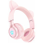 Изображение HOCO W39 Cat kids Bluetooth Pink (6931474779243) наушники с микрофоном накладные Фото HOCO W39 Cat kids Bluetooth Pink (6931474779243) наушники с микрофоном накладные