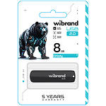Фото USB Flash - 8GB (Wibrand Grizzly Black WI2.0/GR8P3B) #1