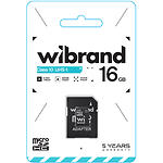 Фото microSD HC 16Gb Wibrand UHS-1 class 10 (WICDHU1/16GB-A) с переходником #1