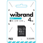 Фото microSD HC 4Gb Wibrand class 4 (WICDC4/4GB-A) с SD переходником #1