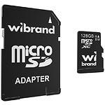 microSD XC 128 GB Wibrand UHS-I U3 class 10 (WICDHU3/128GB-A) с SD переходником - фото