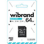 Фото microSD XC 64Gb Wibrand UHS-I class 10 (WICDXU1/64GB-A) с переходником #1