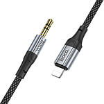 Фото Звуковой переходник HOCO UPA26 Black (6942007608817) Lightning male на 3.5mm male Audio cable 1м #1