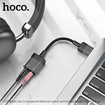 Изображение Sound Card HOCO LS37 Spirit 2-in-1 USB black, стерео, 2* 3.5mm наушники+микрофон #3 Фото Sound Card HOCO LS37 Spirit 2-in-1 USB black, стерео, 2* 3.5mm наушники+микрофон #3
