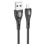 Изображение Кабель BOROFONE BX98 Black (BX98LB) USB/Lightning, 1м, 2.4A Фото Кабель BOROFONE BX98 Black (BX98LB) USB/Lightning, 1м, 2.4A
