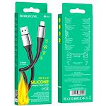 Изображение Кабель BOROFONE BX88 Solid Black (BX88LB) USB/Lightning, 1м, 2.4A #3 Фото Кабель BOROFONE BX88 Solid Black (BX88LB) USB/Lightning, 1м, 2.4A #3