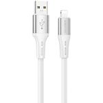 Изображение Кабель BOROFONE BX88 Solid White (BX88LW) USB/Lightning, 1м, 2.4A Фото Кабель BOROFONE BX88 Solid White (BX88LW) USB/Lightning, 1м, 2.4A