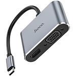 Фото Переходник HOCO HB29 Black (6931474778291) Type-C --> HDMI + VGA