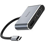 Фото Переходник HOCO HB29 Black (6931474778291) Type-C --> HDMI + VGA #4