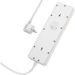 Фото Фильтр-удлинитель сетевой HOCO AC14A Rico 1.5m White, 5-розеток, CHARGER 3*USB-A, USB-C, 30W #3