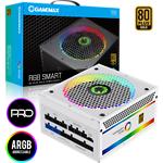 Изображение Блок питания GAMEMAX RGB850 PRO WH 80+Gold 850W, ARGB ring fan 140мм, модульный, Фото Блок питания GAMEMAX RGB850 PRO WH 80+Gold 850W, ARGB ring fan 140мм, модульный,