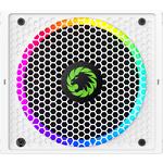 Изображение Блок питания GAMEMAX RGB850 PRO WH 80+Gold 850W, ARGB ring fan 140мм, модульный, #3 Фото Блок питания GAMEMAX RGB850 PRO WH 80+Gold 850W, ARGB ring fan 140мм, модульный, #3