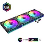 Фото Вентилятор 120мм GAMEMAX FN12A-S3I, 3-Pack, ARGB, Black, PWM, 800~1600±10% rpm, 3 шт комплект #10