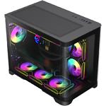 Изображение Корпус GAMEMAX HYPE-M Black без БП, M-ATX, Tempered Glass #2 Фото Корпус GAMEMAX HYPE-M Black без БП, M-ATX, Tempered Glass #2