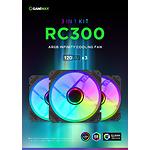 Фото Вентилятор 120мм GAMEMAX RC300, 3 шт KIT Black ARGB PWM 1200±10%, 3pin + Molex #10