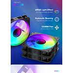 Фото Вентилятор 120мм GAMEMAX RC300, 3 шт KIT Black ARGB PWM 1200±10%, 3pin + Molex #11