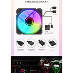 Фото Вентилятор 120мм GAMEMAX RC300, 3 шт KIT Black ARGB PWM 1200±10%, 3pin + Molex #14