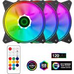 Изображение Вентилятор 120мм GAMEMAX RQ 300, 3 шт KIT Black ARGB PWM, 3pin, ДУ Фото Вентилятор 120мм GAMEMAX RQ 300, 3 шт KIT Black ARGB PWM, 3pin, ДУ