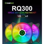 Изображение Вентилятор 120мм GAMEMAX RQ 300, 3 шт KIT Black ARGB PWM, 3pin, ДУ #12 Фото Вентилятор 120мм GAMEMAX RQ 300, 3 шт KIT Black ARGB PWM, 3pin, ДУ #12