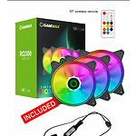 Изображение Вентилятор 120мм GAMEMAX RQ 300, 3 шт KIT Black ARGB PWM, 3pin, ДУ #14 Фото Вентилятор 120мм GAMEMAX RQ 300, 3 шт KIT Black ARGB PWM, 3pin, ДУ #14