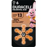 Изображение Батарейка DURACELL HA13/PR48 Zinc Air (5017065/5011447/5007513) 1.45V, блистер 6шт. Фото Батарейка DURACELL HA13/PR48 Zinc Air (5017065/5011447/5007513) 1.45V, блистер 6шт.
