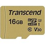 Изображение microSD HC 16GB Transcend 500S UHS-I U3 Class 10 (TS16GUSD500S) c SD переходником Фото microSD HC 16GB Transcend 500S UHS-I U3 Class 10 (TS16GUSD500S) c SD переходником