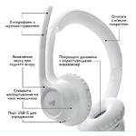Изображение Logitech Zone 300 Off-white (981-001416/981-001417) Bluetooth наушники с микрофоном с оголовьем #5 Фото Logitech Zone 300 Off-white (981-001416/981-001417) Bluetooth наушники с микрофоном с оголовьем #5