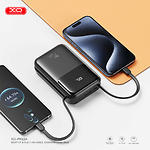 Изображение Внешний аккумулятор Power Bank XO PR234 Black, 20000mAh, PD20W + QC22.5W, дисплей, кабель USB-C #2 Фото Внешний аккумулятор Power Bank XO PR234 Black, 20000mAh, PD20W + QC22.5W, дисплей, кабель USB-C #2