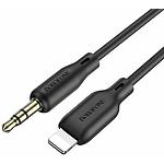 Фото Звуковой переходник BOROFONE BL18B Black Lightning male на AUX 3.5mm male Audio, 1м