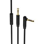 Фото Кабель BOROFONE BL5B Black Аудио 3,5mm джек/3,5mm джек, AUX кабель 1м + microphone #1