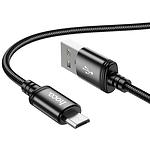 Изображение Кабель HOCO X89 Black (6931474784346) USB/Micro-USB, 1м, 2.4A, nylon+aluminum #1 Фото Кабель HOCO X89 Black (6931474784346) USB/Micro-USB, 1м, 2.4A, nylon+aluminum #1
