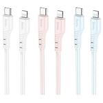 Фото Кабель HOCO X97 White (6931474799791) USB/Lightning, 1м, 2.4A, 20W, silicone+ABS+alum #3