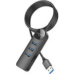 Концентратор HUB USB 3.1 Borofone DH6 (6941991104305) USB-A --> Giga RJ45 + 3* USB3.0-A, 1.2м кабель - фото