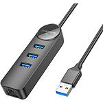 Изображение Концентратор HUB USB 3.1 Borofone DH6 (6941991104305) USB-A --> Giga RJ45 + 3* USB3.0-A, 1.2м кабель #1 Фото Концентратор HUB USB 3.1 Borofone DH6 (6941991104305) USB-A --> Giga RJ45 + 3* USB3.0-A, 1.2м кабель #1