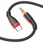 Фото Звуковой переходник BOROFONE BL14UB Black Type-C male на AUX 3.5mm male Audio, 1м