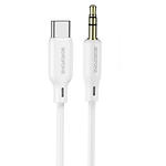 Фото Звуковой переходник BOROFONE BL18CW White Type-C male на AUX 3.5mm male Audio, 1м #2