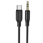 Фото Звуковий перехідник BOROFONE BL18 CB Black (6941991101069) Type-C male на AUX 3.5mm male Audio, 1м #2