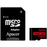 microSD HC 32Gb Apacer UHS-I Class10 V10 A1 (AP32GMCSH10UB-R) с переходником SD, R100MB/s - фото