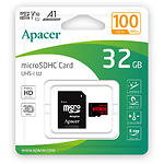 Фото microSD HC 32Gb Apacer UHS-I Class10 V10 A1 (AP32GMCSH10UB-R) с переходником SD, R100MB/s #1