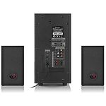 Изображение Акустическая система REAL-EL M-555 black (EL121300013), 2.1 30W Woofer + 2*12.5W, FM,SD,BT,USB,LED Фото Акустическая система REAL-EL M-555 black (EL121300013), 2.1 30W Woofer + 2*12.5W, FM,SD,BT,USB,LED