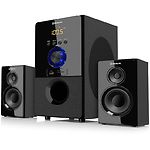 Изображение Акустическая система REAL-EL M-555 black (EL121300013), 2.1 30W Woofer + 2*12.5W, FM,SD,BT,USB,LED #1 Фото Акустическая система REAL-EL M-555 black (EL121300013), 2.1 30W Woofer + 2*12.5W, FM,SD,BT,USB,LED #1