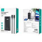 Фото Внешний аккумулятор Power Bank USAMS PB68 Black (ATXLOGTC01) 30000mAh, QC3.0, PD3.0 65W #1