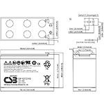 Фото Аккумулятор к UPS 12В 7.2Ач CSB (GP1272_28W) #3