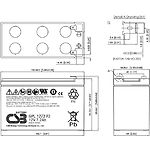Изображение Аккумулятор к UPS 12В 7.2Ач CSB (GPL1272F2FR) #3 Фото Аккумулятор к UPS 12В 7.2Ач CSB (GPL1272F2FR) #3