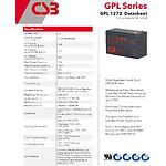 Изображение Аккумулятор к UPS 12В 7.2Ач CSB (GPL1272F2FR) #1 Фото Аккумулятор к UPS 12В 7.2Ач CSB (GPL1272F2FR) #1