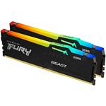 фото DDR-5 2шт x 32GB 6400МГц Kingston FURY Beast Black RGB (KF564C32BBAK2-64)