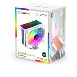 Изображение Cooler CPU GAMEMAX Sigma 550 Infinity White, LGA1700/115X/1366/AM5/AM4, TDP 220W #10 Фото Cooler CPU GAMEMAX Sigma 550 Infinity White, LGA1700/115X/1366/AM5/AM4, TDP 220W #10