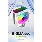 Изображение Cooler CPU GAMEMAX Sigma 550 Infinity White, LGA1700/115X/1366/AM5/AM4, TDP 220W #12 Фото Cooler CPU GAMEMAX Sigma 550 Infinity White, LGA1700/115X/1366/AM5/AM4, TDP 220W #12